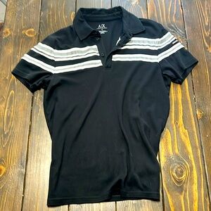 Mens Armani Exchange Color Block Polo - Medium